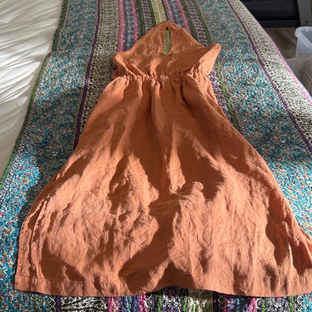 Cloth & Stone Cross-Halter Maxi Dress in Rust - Picture 3 of 8